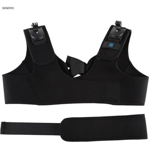 Adjustable Dual & Single Shoulder Strap Fixed Chest Belt Mount Adapter For Gopro Hero8 Black 7 6 5 Xiaoyi DJI OSMO Action Camera