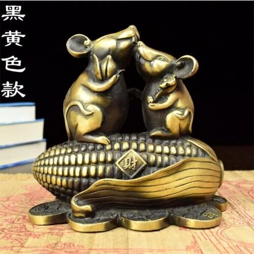 Lucky fortune in copper in wedding gift crafts on rat fortune in Bronze Brass Antique Bronze