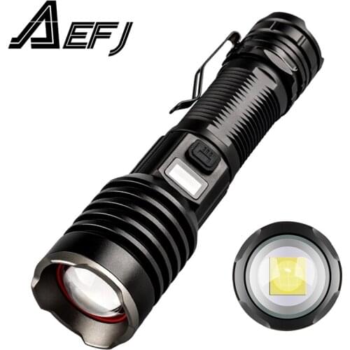 HP160 16 CORE Super Bright LED Flashlight Rechargeable 5 Lighting Modes 4000LM Zoomable Waterproof Torch Lighting for Camping