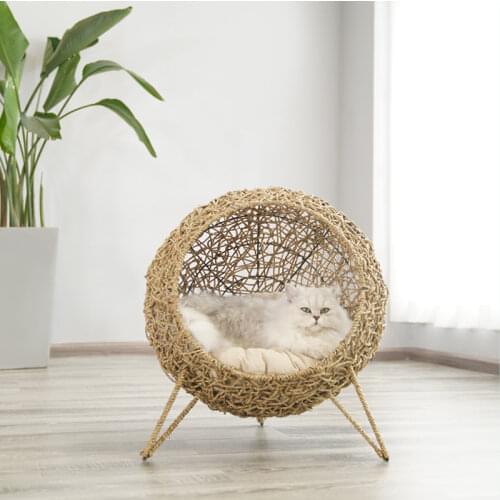 Rattan cat nest Four seasons universal Cat climbing frame Cat house Cat hammock Pet supplies Natural materials Breathable