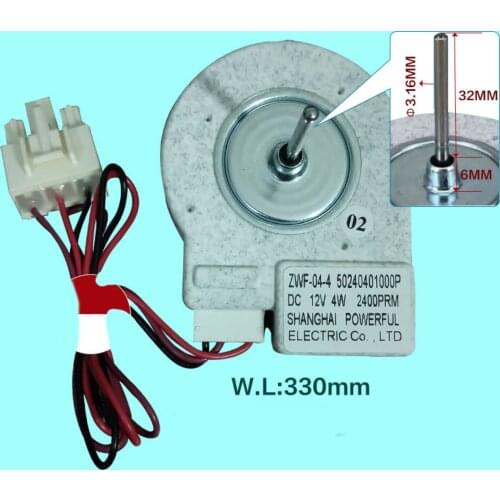Replacement Universal Fan Motor for Midea Refrigerator BCD-330WTV Freezing Fan Motor ZWF-02-4 Type Refrigerator Accessories