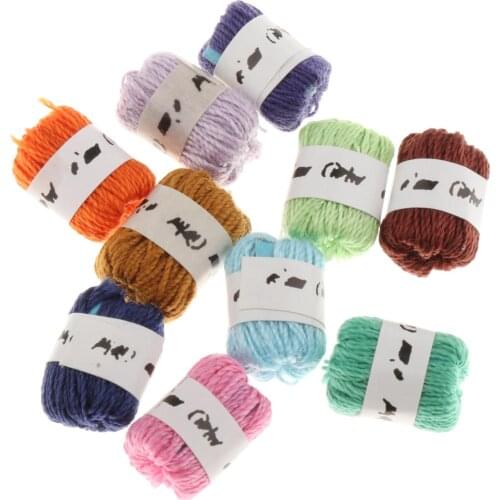 1:12 Scale Dollhouse Miniature Bathroom Supply Yarn Balls Scenery Decor Kit