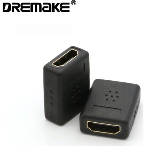 2 Pieces HDMI Female to Female Adapter Gold Plated High Speed HDMI Female Coupler 3D&4K Resolution