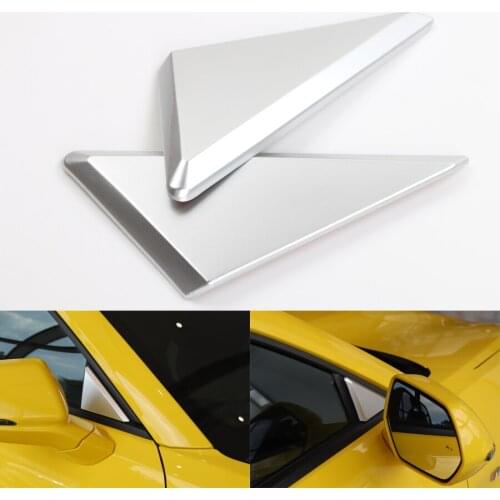 2x Car Exterior Car Front Door Window Triangle Cover Trim Bezel Stickers Styling Accessories For Chevrolet Camaro 2017
