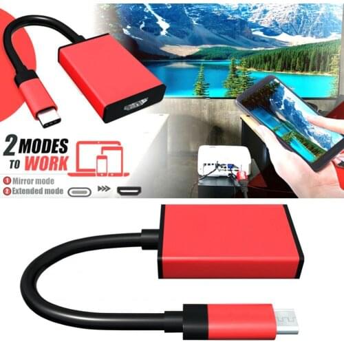 Type-C Adapter Fast Compact Exquisite Red Color Adapter Converter for Smart Phone Accessories