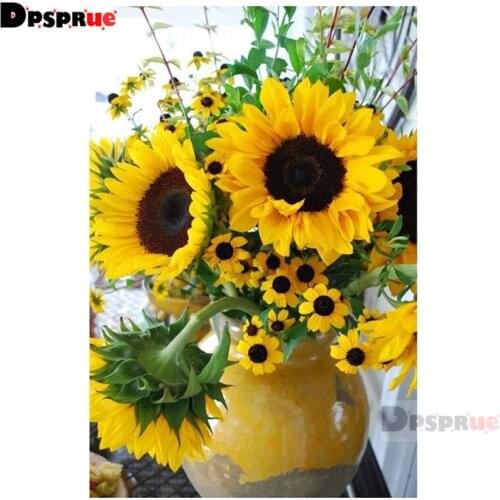 Dpsprue Full Square/Round Diamond Painting Cross Stitch Diamond 3D Embroidery Flower DIY 5D Moasic Home Decor Gift Pu36