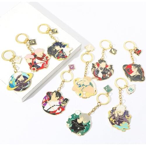 20pcs/lot MD1113 DMLSKY Anime Conjure back Pendant Keychains Keyring Key Holder Creativity Enamel Charm Jewelry Kids Gifts
