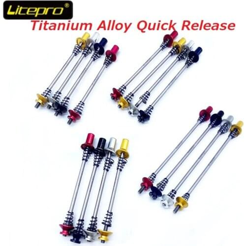 Titanium Alloy Quick Release 74mm 85mm 100mm 130mm 135mm MTB Road Bicycle Brompton Folding Bike Wheelset Hub Locking Bar