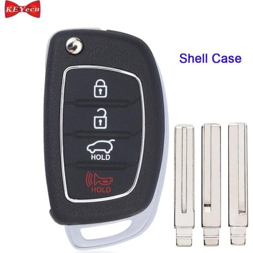 KEYECU 2pcs for Hyundai Santa Fe Sonata Tucson ix45 i40 Remote Key Shell Case 95430-D3010 95430-4Z101 95430-4Z100 95430-2W110