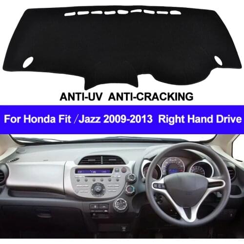 TAIJS Car Dashboard Cover For Honda Fit Jazz 2009 2010 2011 2012 2013 Right Dash Mat Dash Pad DashMat Carpet ANti-UV NON-Slip