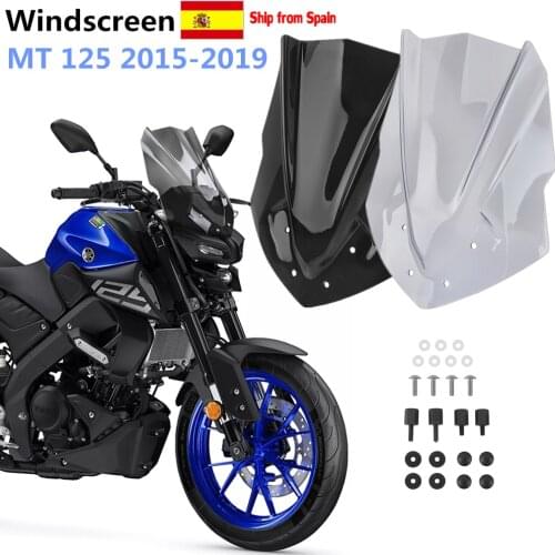 For Yamaha MT 125 Accessories MT-125 MT125 2015 2016 2017 2018 2019 Windscreen Windshield Wind Deflectors Parabrisas Moto Smoke