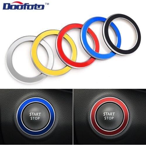 Doofoto Decoration Auto Accessories Car Styling Start Engine Button Cover Ring Case For Renault Koleos Kadjar Megane 2 Sandero
