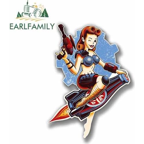 EARLFAMILY 13cm x 9.5cm for Nuka Fallout Pin Up Girl Cartoon Oem Car Stickers Vinyl JDM Bumper Trunk Truck Graphics Fine Decal