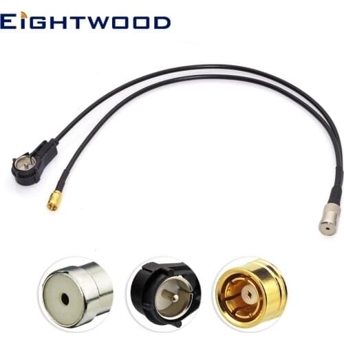 Eightwood Conversion FM/AM to DAB Aerial Converter/Splitter ISO Adapter Cable 30cm for Alpine Kenwood JVC Sony Pioneer DAB