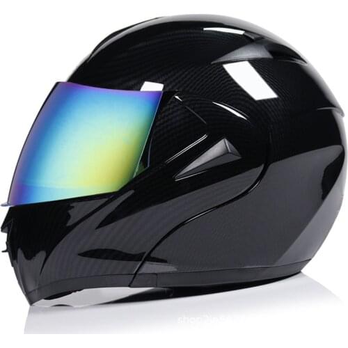 Electric Motorcycle Helmet DOT Double Lens Open Face Helmet Full Covered Locomotive Full Helmet Park Helmet Cool