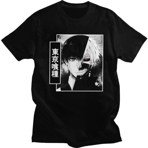 2021 Manga Cartoon Tokyo Ghoul Anime T-Shirt Men Women Unisex Short Sleeve O-neck One Eyed King Harajuku Hight Quality Tops