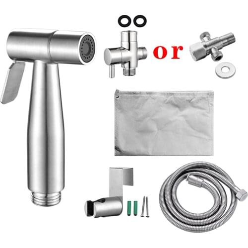 G1/2 304 Stainless Steel Handheld Toilet Bidet Sprayer Shower Set For Bathroom Hand Sprayer Shower Head Self Cleaning