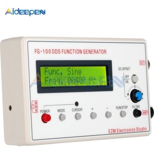 DDS Signal Generator 1602 LCD Display 1Hz-500KHz Functional Sine Triangle Square Frequency Sawtooth Wave Waveform