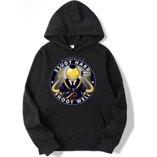 Ho TAnime Assassination Classroom Hoodies Long Sleeve Sweatshirt Winter Autumn Koro Sense Manga Black Hoodies Tops Unis Clothes