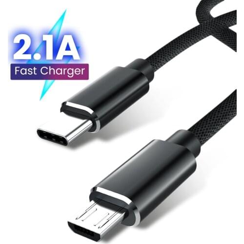 2.1A USB Type C To Micro USB Fast Charging Adapter Cable PD 100W QC4.0 Quick Charger Data Cable For Samsung Xiaomi Huawei
