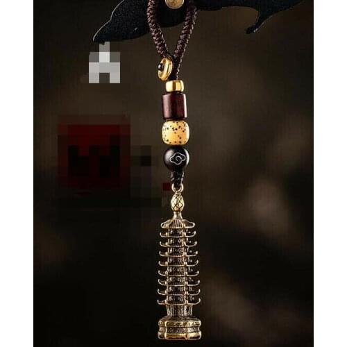 China Brass Archaize Wenchang Tower Small Statue