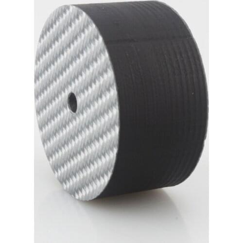 Audiocrast 40x20mm Silver 5K Carbon Fiber Speaker Isolation Spike Base Pad Shoe Feet, Hifi Audio chassis