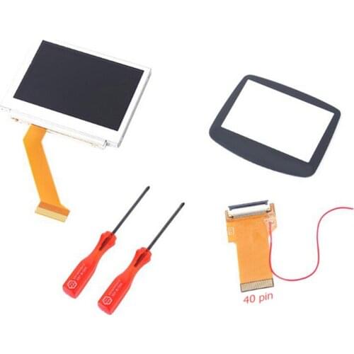 LCD Backlight Repair Kit for Nintend GBA SP AGS-101 Backlit Screen Replacement MOD LCD With 32/40Pin Ribbon Cable