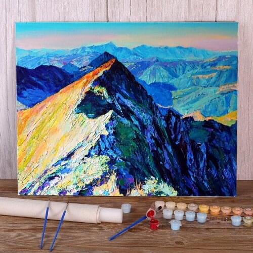 Landscape Marmaros Paint By Numbers Set Oil Paints 50*70 Oil Painting New Design Crafts Adults Handicraft Drawing