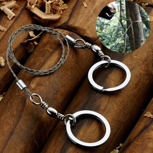 Hot Selling Plastic Ring Steel Wire Saw Scroll Emergency Outdoor Hunting Camping Hiking Survival Tool Travel Accessories