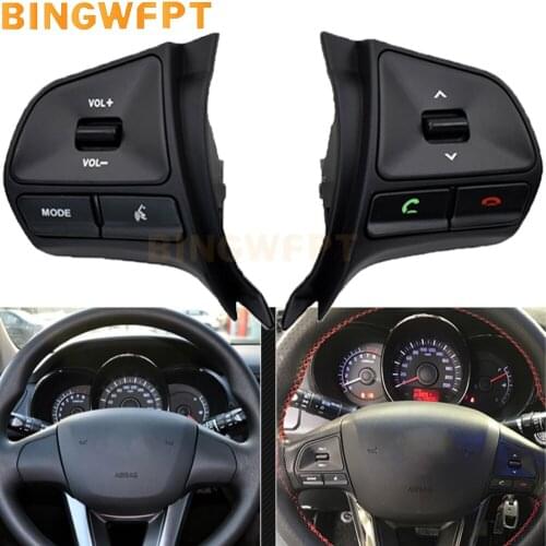 For KIA K2 new RIO K2 Multifunction Steering wheel audio volume music control button telephone sound switch With Red backlight