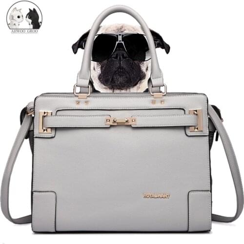 Fashion Pet dog Carrier Bag Portable pu Cat dog Outgoing Travel Breathable Puppy Carrying Shoulde Bags Pet Handbag for small dog