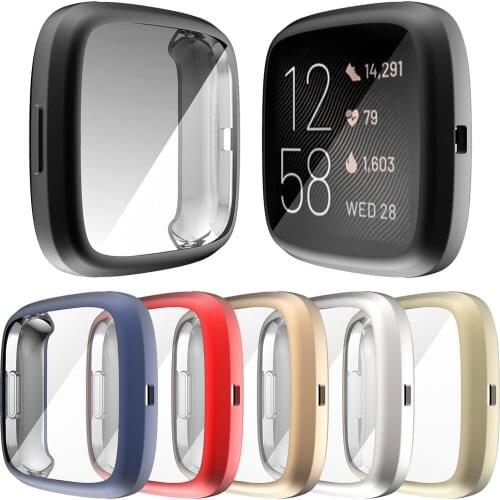 Soft Frosted TPU Cover for Fitbit Versa 2 3 Sense Watch Case Scratch-resistant Matte Bumper Screen Protector Shell Accessories