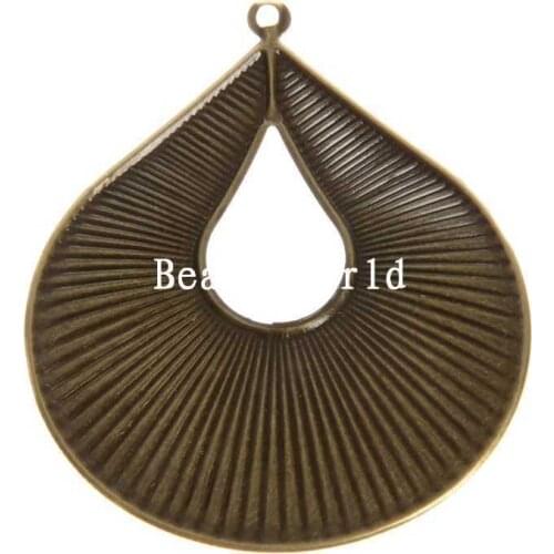 Wholesale Best Quality 30 Pcs Bronze Tone Filigree Oval Connector Embellishments Jewelry Findings 66x56mm(W04916)