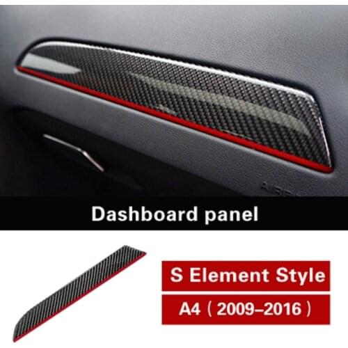 Car Interior Center Control Dashboard Trim Strip Dashboard Center Control Panel Cover for - A4 2009-2016