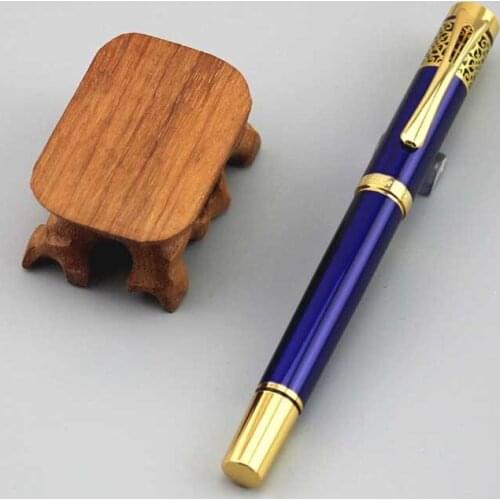 DKW blue fountain pen High quality metal pens business gift father gift classmates luxury caneta with 5pcs ink sac 109