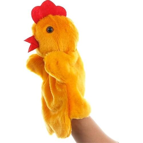 Plush Hand Puppet cock Dolls animals Doll Puppets telling story early education Learning Baby Toys Marionetes Fantoche