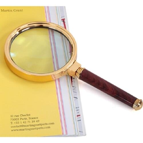 Hot High power HD hand-held magnifying glass optics 10 times, students 20 times, children 100 times, elderly reading magnifier