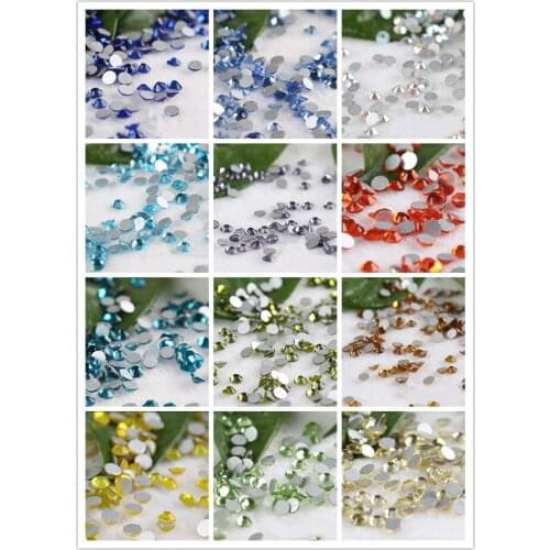 SS30 Lots Colours Flatback Non Hot Fix Rhinestones strass loose stones for wedding dresses garment decorations acceaasries