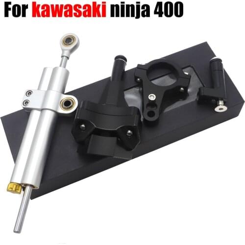 Motorcycle Steering Stabilize Damper Bracket Mount CNC Motorbike For Kawasaki Ninja 400 Ninja400 2018-2019