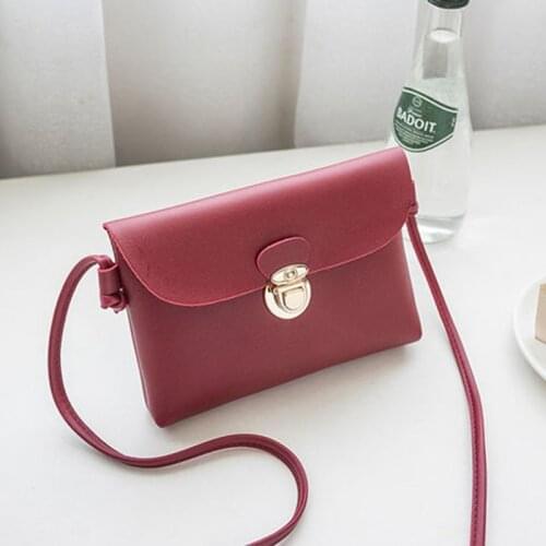 Shoulder Bag Female Purse Backpack Mini Crossbody Bag Women Handbag Fashion 2021 PU Leather Simple Solid Color Mobile Phone Bag