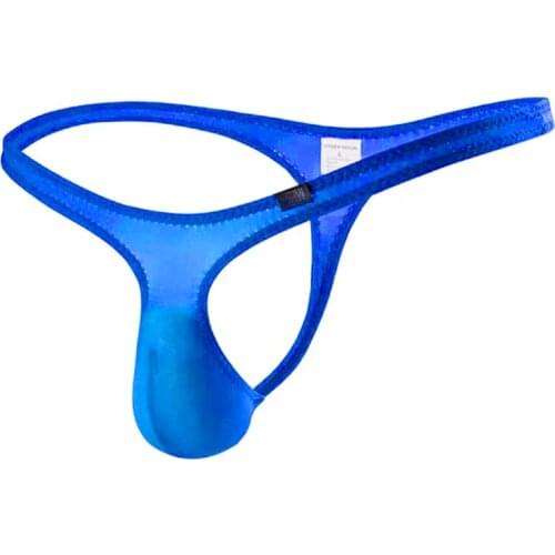 Mens Lingerie Trend Convex Sexy Thong Panties Thin Tight T Back Pouch Man Underwear Bikini Tangas Stringi Meski Ropa Interior