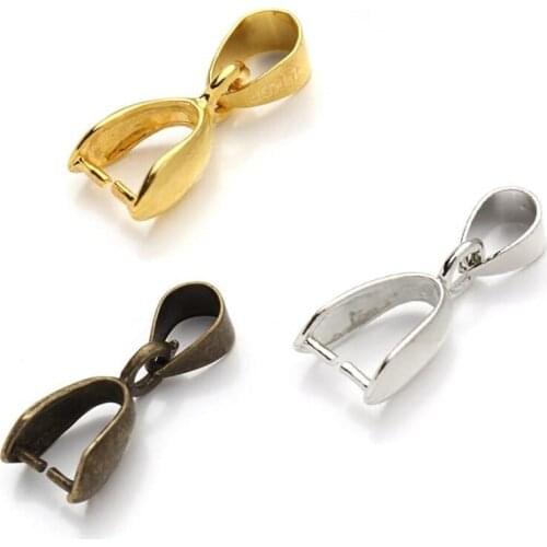 50pcs/lot Melon Seeds Buckle Pendants Clasps Hook Clips Bails Connectors Copper Charm Bail Beads Supplies For Jewelry Making DiY