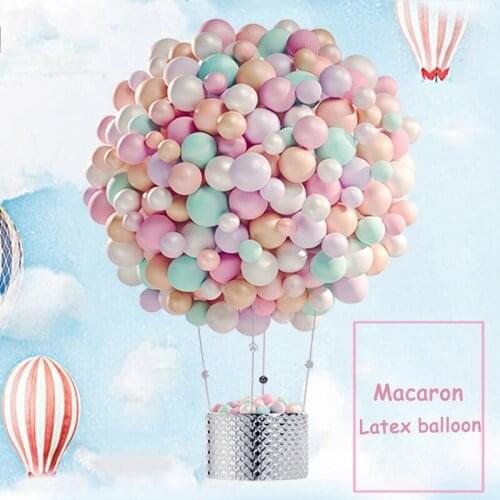 100pcs 10Inch Candy Macaron Latex Thickening Balloons For Happy Birthday Party Decorations Wedding Decorations Toys For Children