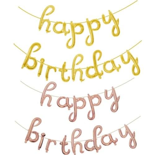 13Pcs 16inch Happy Birthday Foil Mylar Letters Balloons Baby Shower Party Globos Decoration Supplies