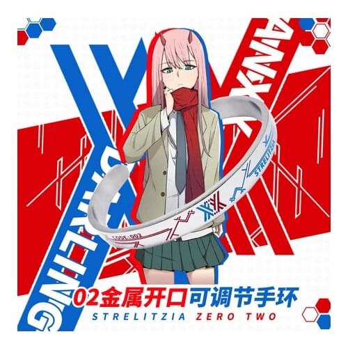 2021New HOT DARLING in the FRANXX ZERO TWO Finger Ring Cosplay Gifts Costume Student Metal Couple Ring accessories Xmas Anime