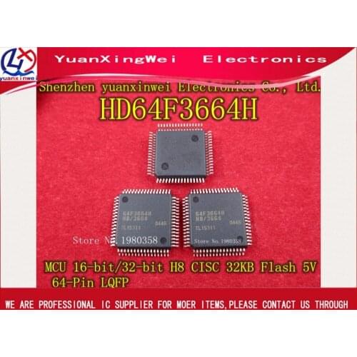 5pcs/lot 64F3664H H8 MCU FLASH 32K 64QFP 3664 HD64F3664 HD64F3664H IC Integrated Circuit Contact us For Wholesale