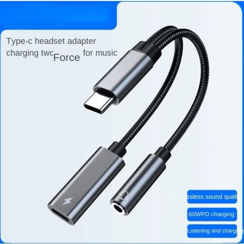 2 In 1 USB C To 3.5mm Headphone Jack Adapter Type C Charge Audio Aux Adaptor for Samsung S20 Ultra Note 20 10 Plus S21 Ipad Pro