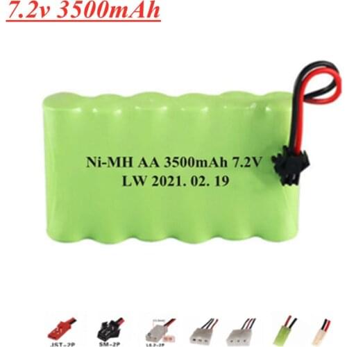 7.2v 3500mah AA NI-MH rechargeable battery For Remote control electric toy boat car truck 7.2 V 3000 mah aa nimh battery