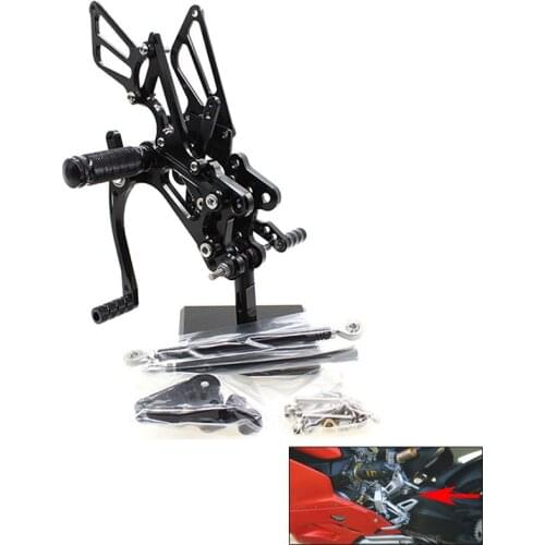 CNC Del Motociclo Pedane Regolabili Posteriori Set Spina Del Piede For Honda CBR CBR600RR 600RR ABS 2009-2015 2010 2011