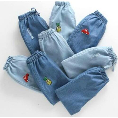 Baby Jean Infant ClothingKids Cartoon Trousers Pant Fashion Girls Waist Jeans Children Boys Hole Jeans Kids Fashion Denim Pants